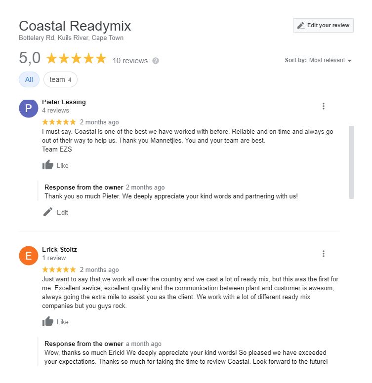 coastal readymix reviews